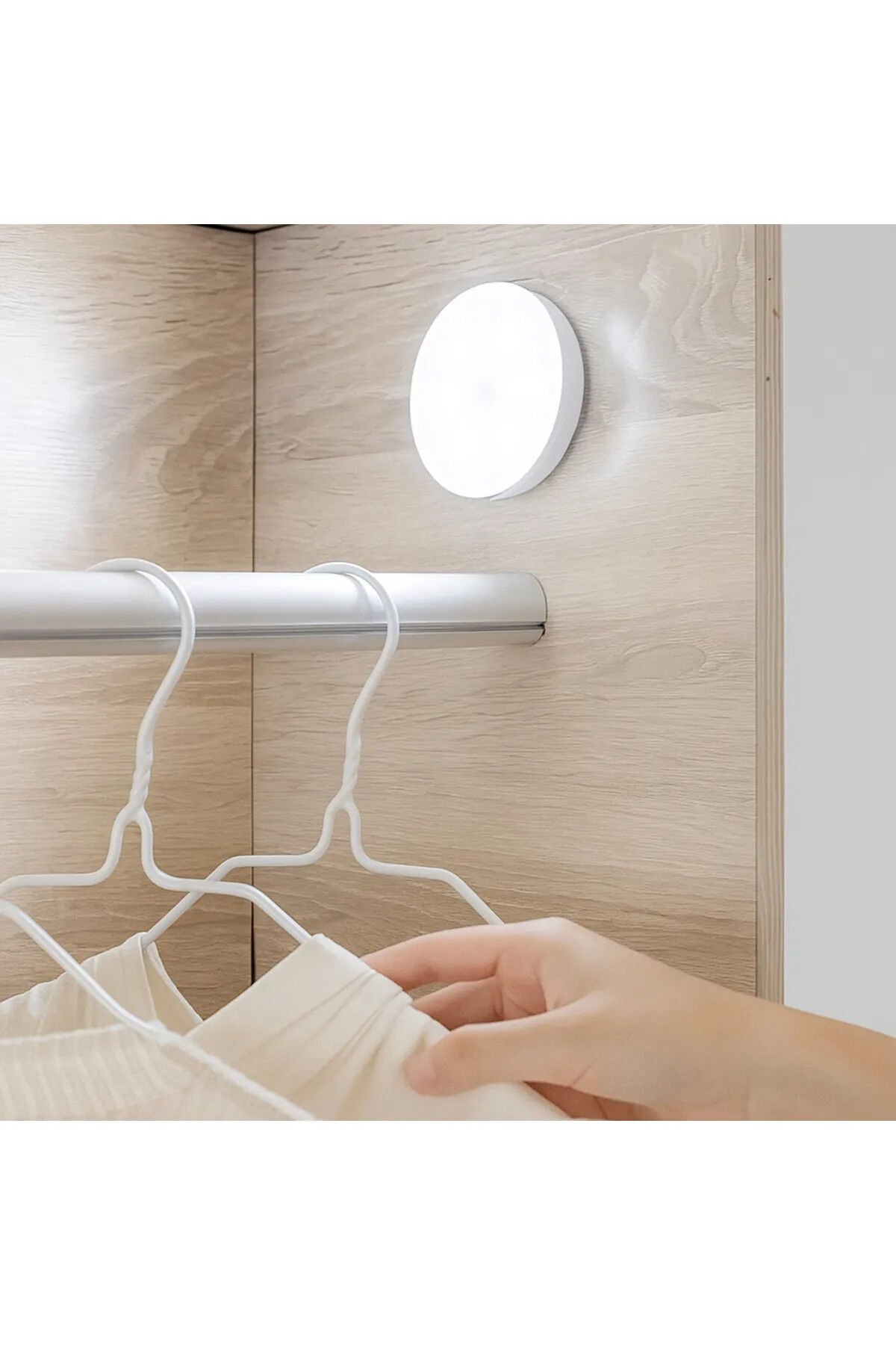 Hareket Sensörlü Usb Şarjlı Beyaz Sarı Çift Renk Led Işık Lamba (SENSÖRLÜ)