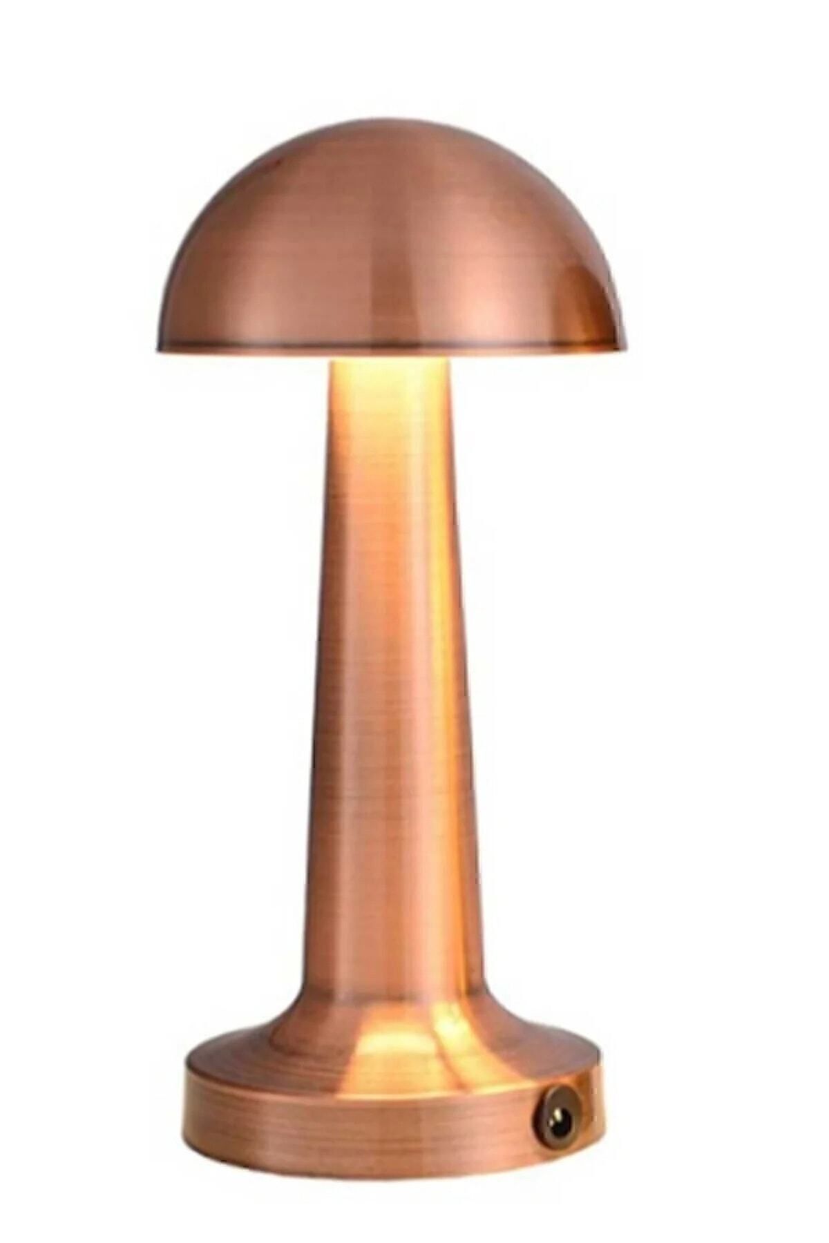 Dekoratif Lizbon Şarjlı 3 Renk Modlu Dokunmatik Masa Lambası ROSE GOLD - Tek Ebat - 10 x 15