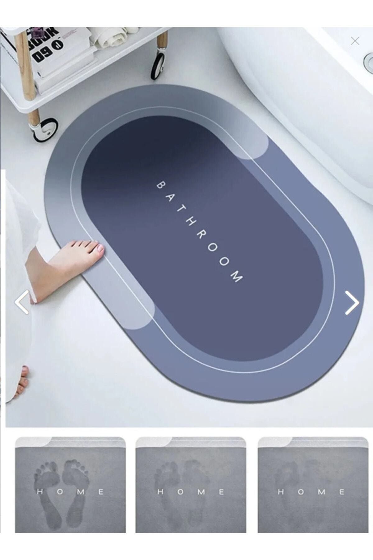 Sihirli Su Emici Banyo Paspası Kaymaz Tabanlı Abdest Paspası 3,5 Mm 40x60 Bnypsps Karışık - Tek Ebat - 60 x 42