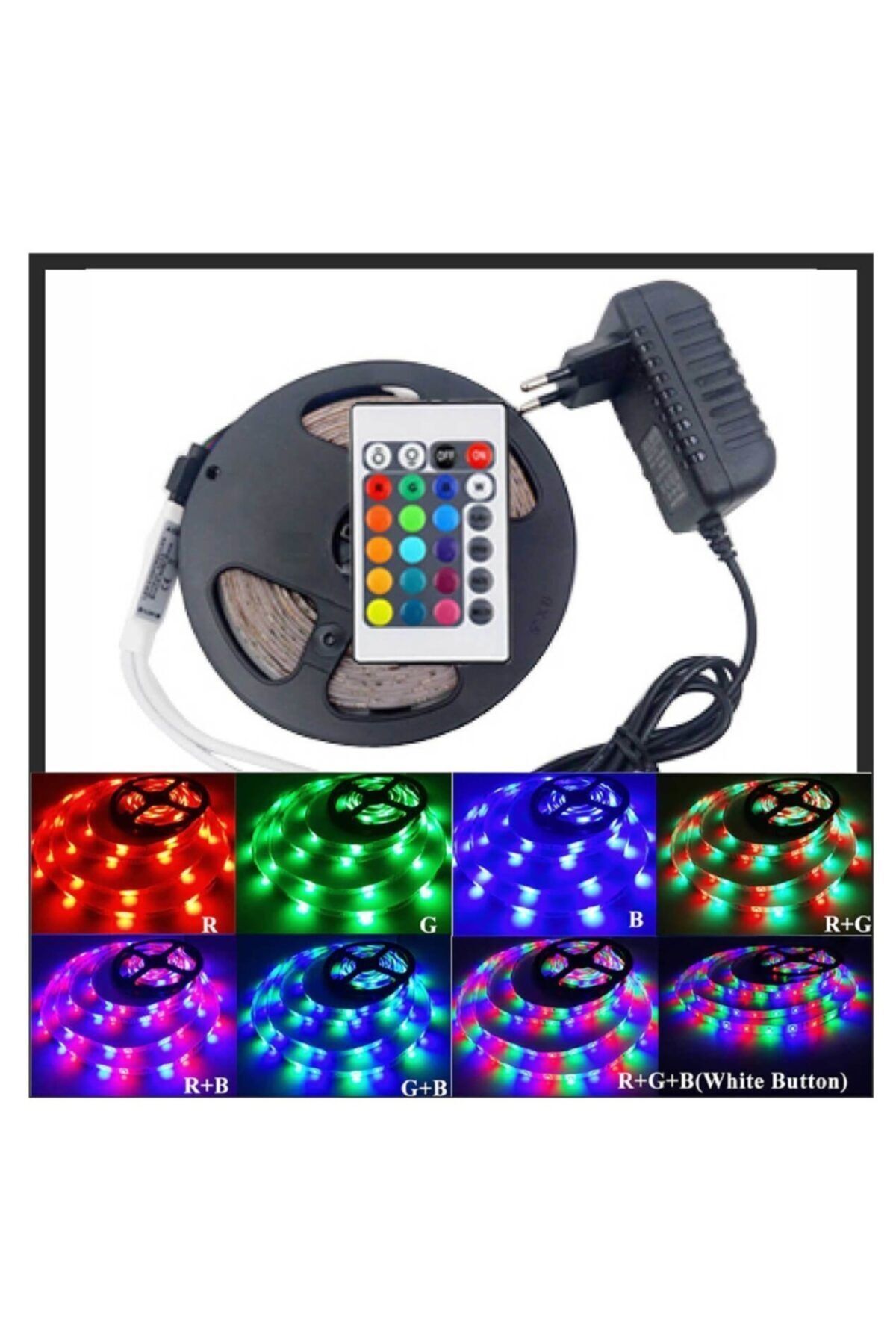 Şerit Rgb 5 Metre Kumanda 20 Renk Iç Mekan