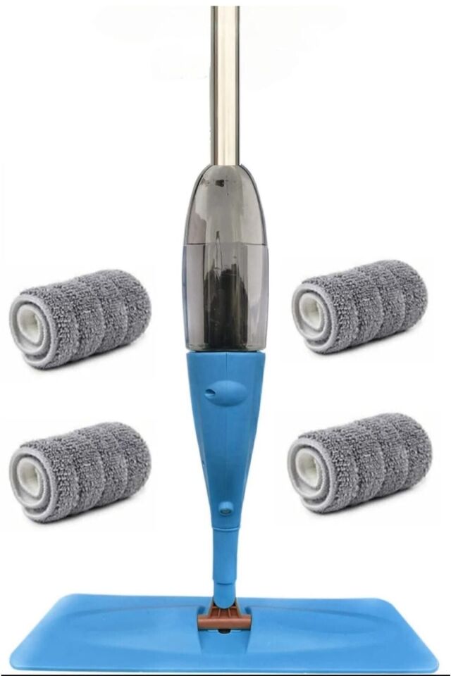 4 Bezli Sprey Mop Deterjan Hazneli Temizlik Seti Tek Ebat