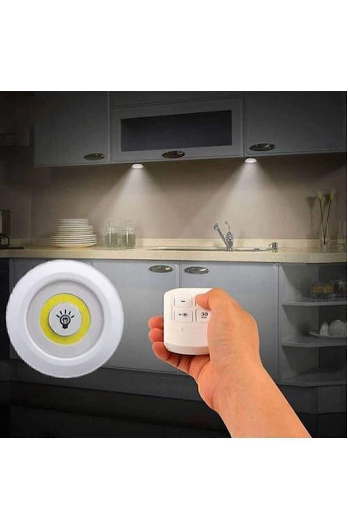 3'lü LED Işık Seti, Uzaktan Kumandalı, Ayarlanabilir, Beyaz Işık glrshop