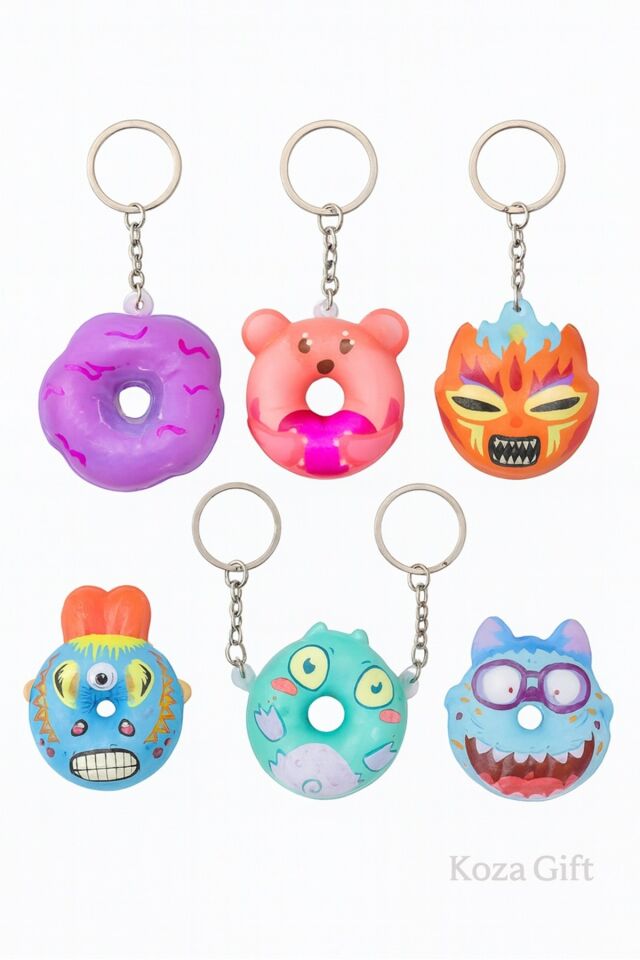 Squishy Canavar Figürlü Anahtarlık - Karışık Model Gönderim - Stres Giderici Oyuncak 1 Adet