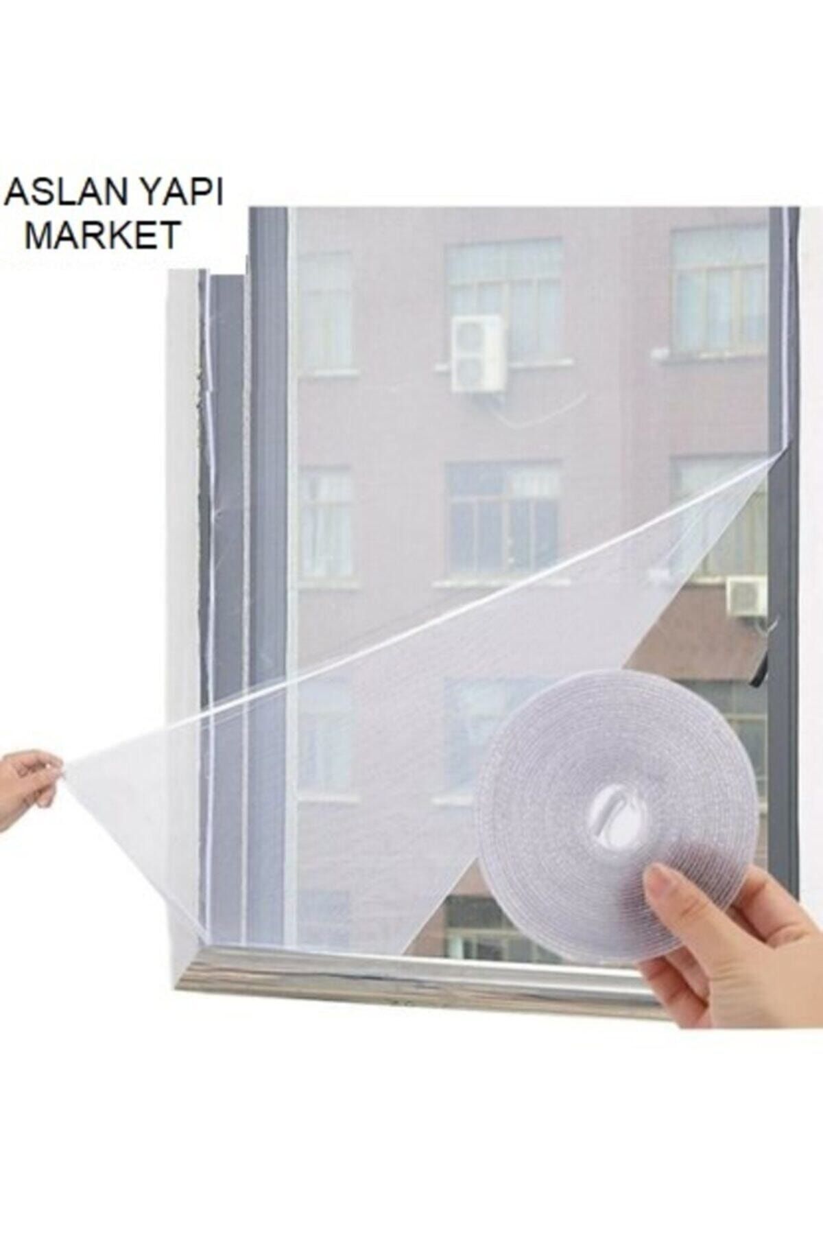 Pratik Sineklik Teli 100*150 Cm Tak Çıkar Hazır Pencere Sinekliği 4 Mt Bant Hediye Tek Ebat - 100 x 150