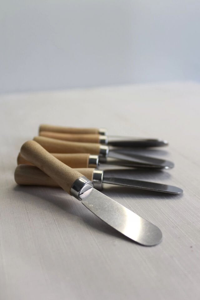6 Parça Bambu Saplı Tereyağı Sarelle Kaymak Bıçağı
