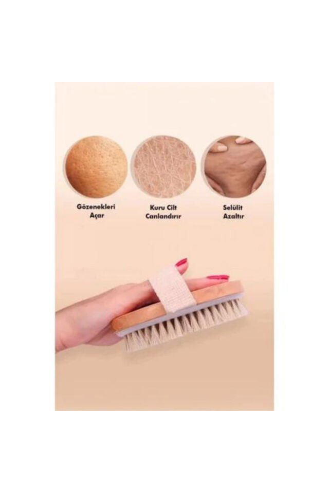 %100 Doğal At Kılı Fırçası Masaj Peeling Selülit Çatlak Giderici Tek Ebat
