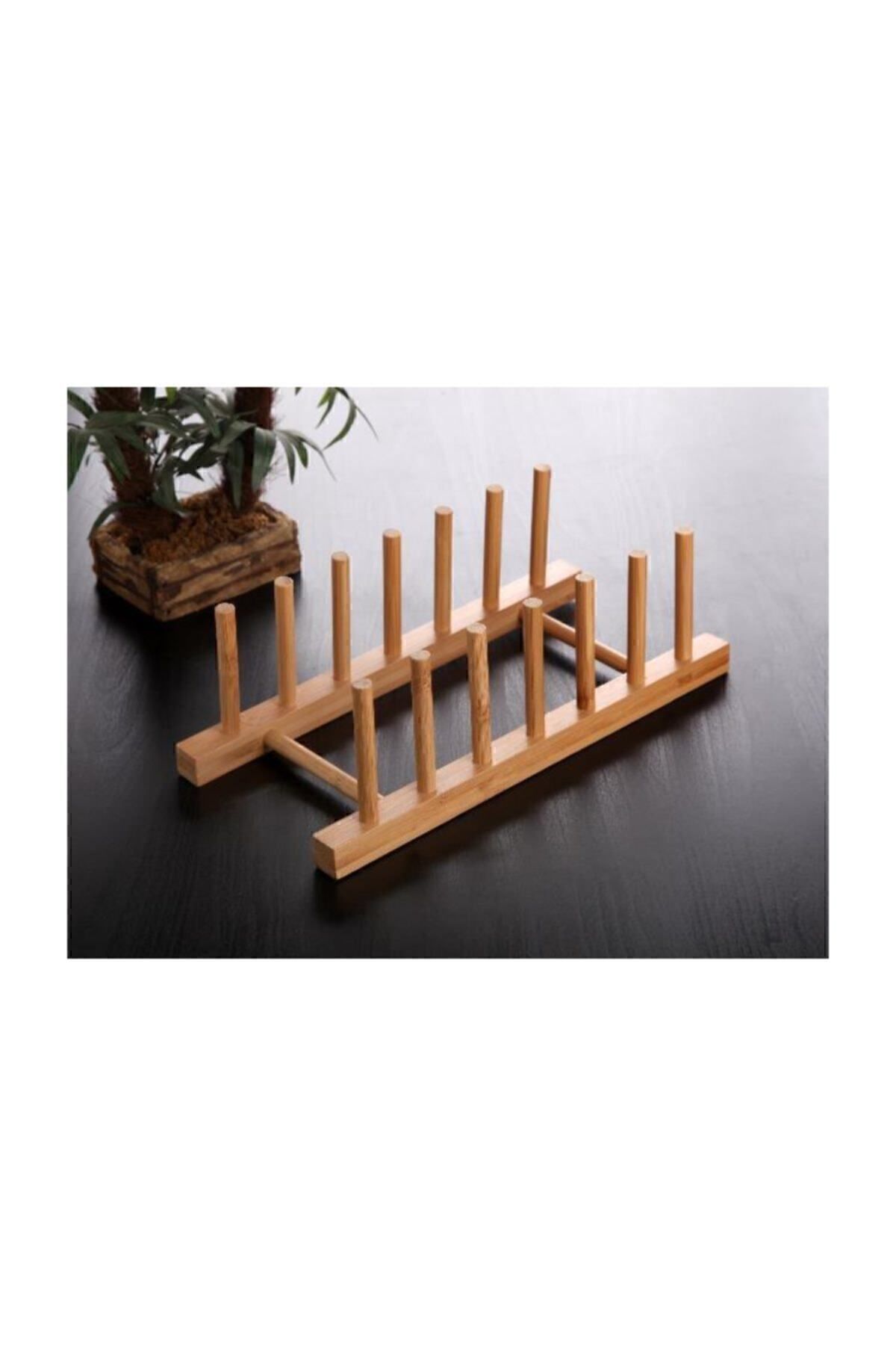 Bambu Tabaklık 6 Bölmeli 28cm*11,5cm turkuaz - Tek Ebat