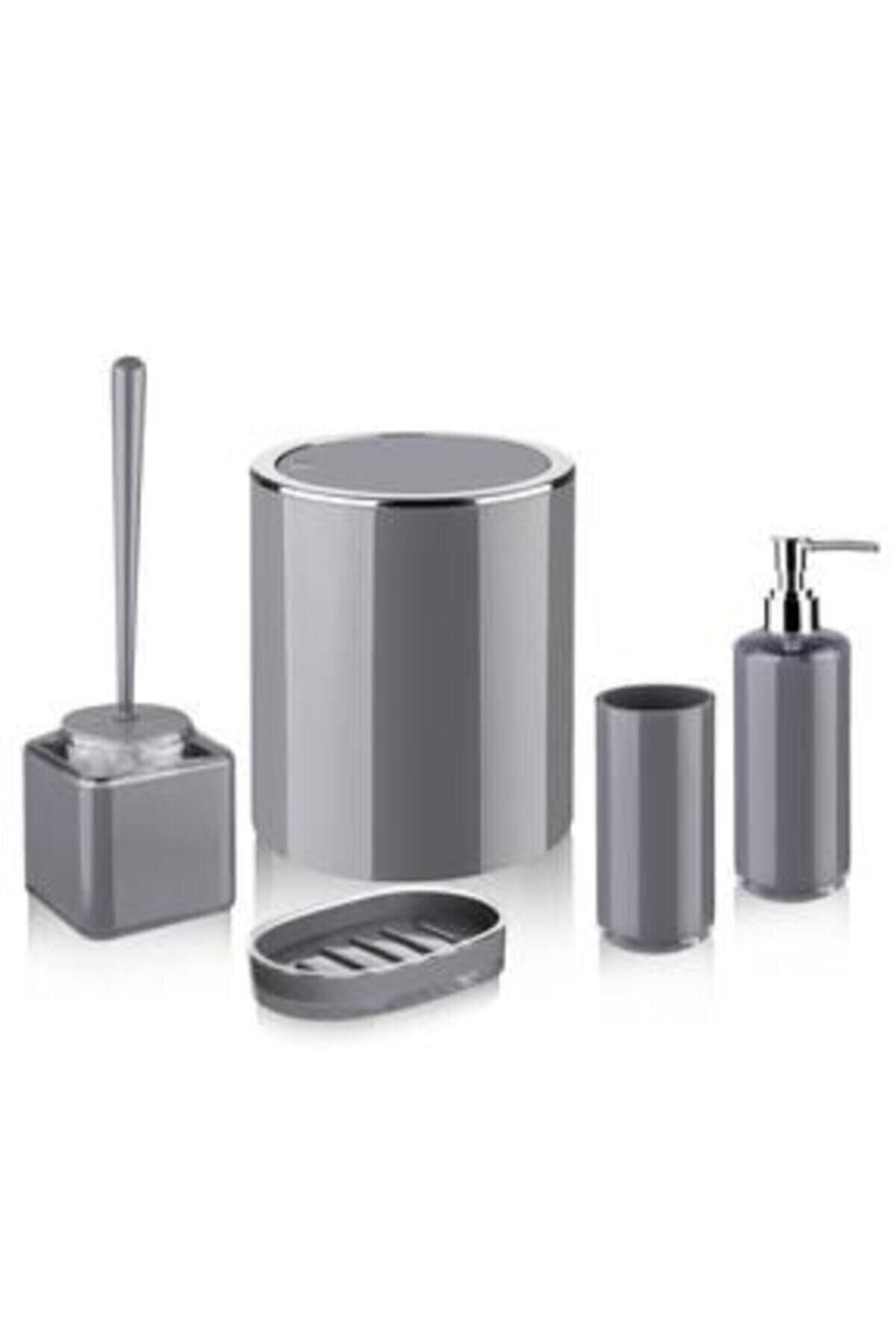 5 Li Banyo Seti Gri Gri - Tek Ebat