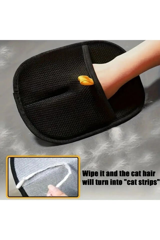 Çift Taraflı Statik Kedi Köpek Tüy Temizleme Eldiveni Giy siler, Mobilyalar ,Halılar 24x18 cm