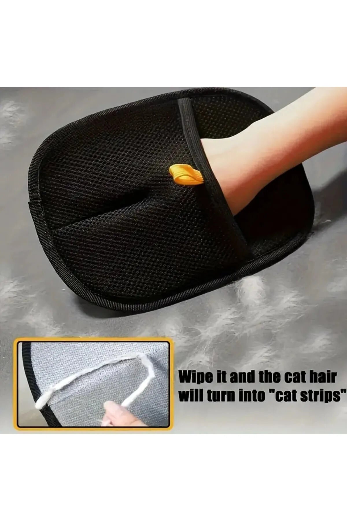 Çift Taraflı Statik Kedi Köpek Tüy Temizleme Eldiveni Giy siler, Mobilyalar ,Halılar 24x18 cm