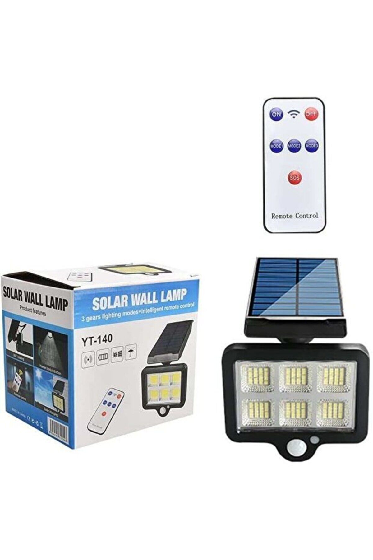 Güneş Enerjili Lamba Led Sokak Dış Ortam Solar Bahçe Aydınlatması Tek Ebat