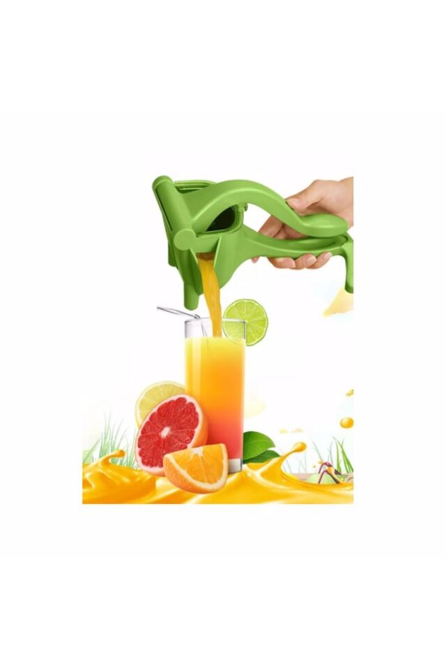 Manuel Meyve Sıkacağı El Basınçlı Nar Portakal Limonata Narenciye Juicer YEŞİL - Tek Ebat