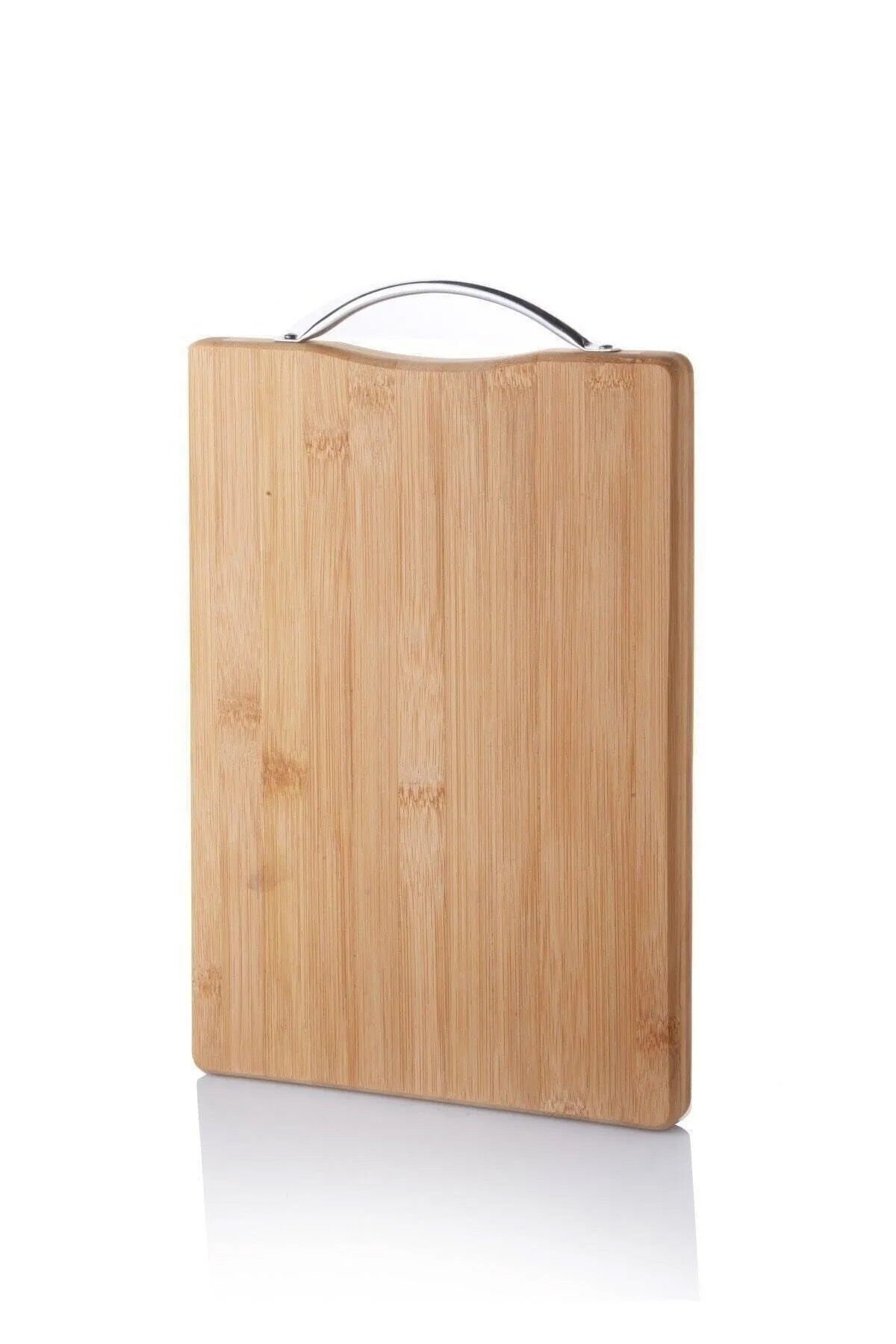 Metal Tutacaklı Lüx Bambu Kesme Tahtası 30 Cm X20 Cmx1.8 Cm NoColor-b4e39322 - Tek Ebat - 17 x 27