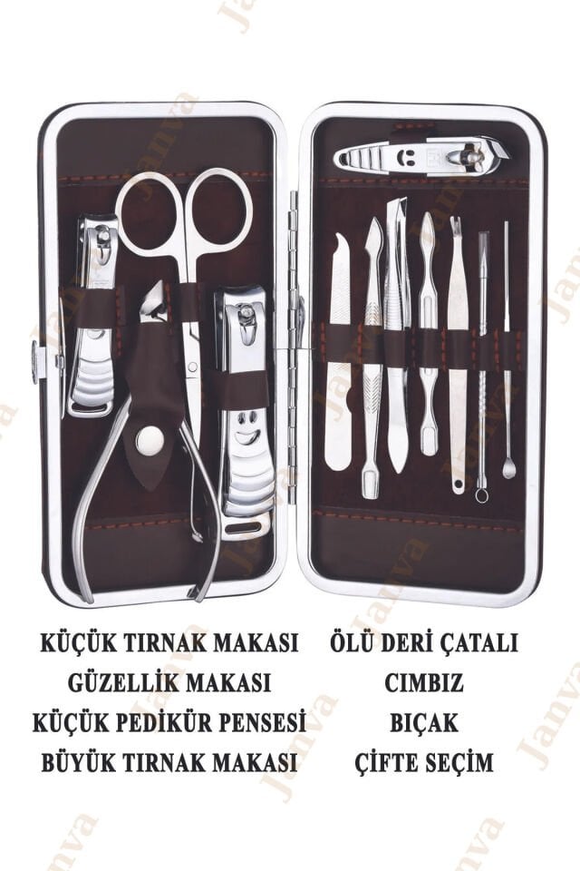 12 Parça Profesyonel Manikür Seti