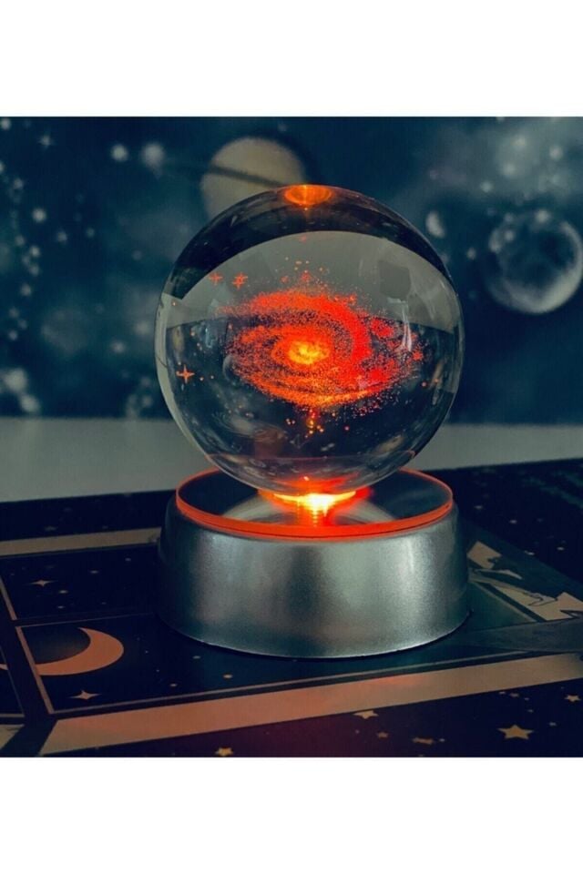 Samanyolu Galaxy Işıklı Cam Küre