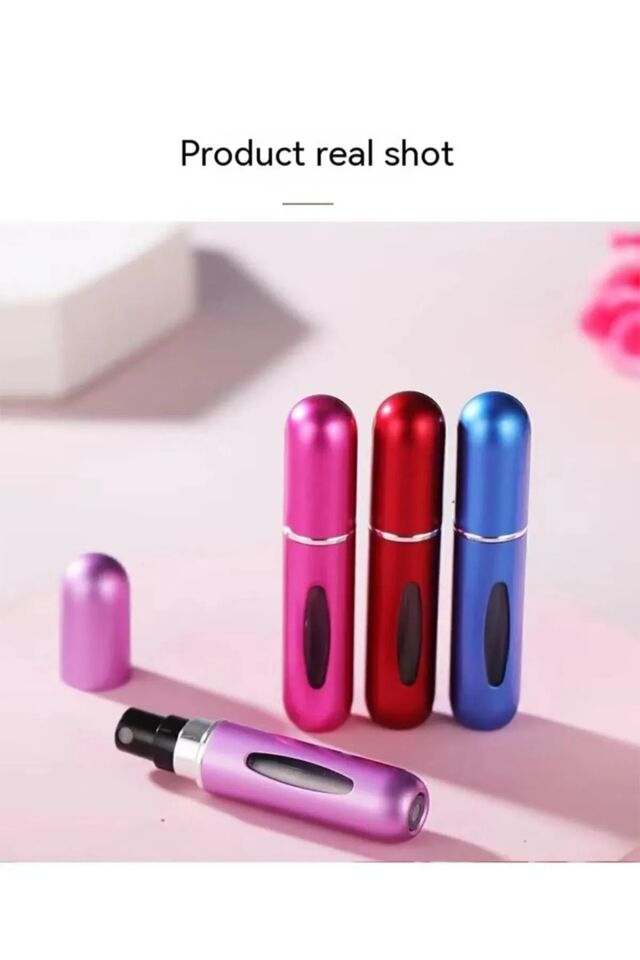 3 Adet Parfüm Şişesi Çanta Içi Mini Doldurulabilir Seyahat Cep Yedek Parfüm Şişesi 5 ml