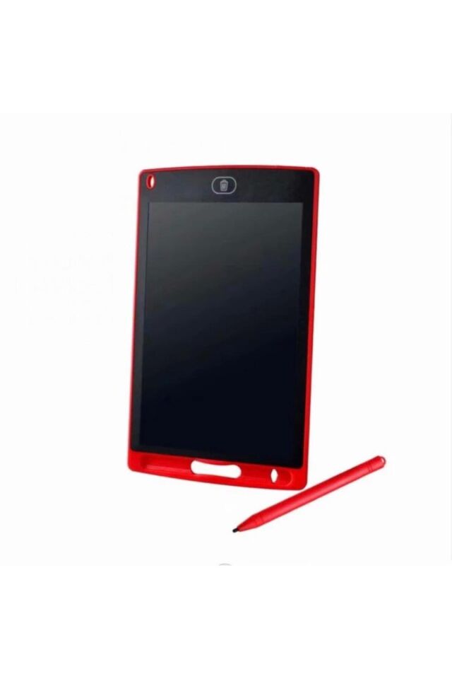 Dijital Kalemli Çizim Yazı Tahtası Not Yazma Eğitim Tableti Writing Tablet 8,5 Inç Kırmızı