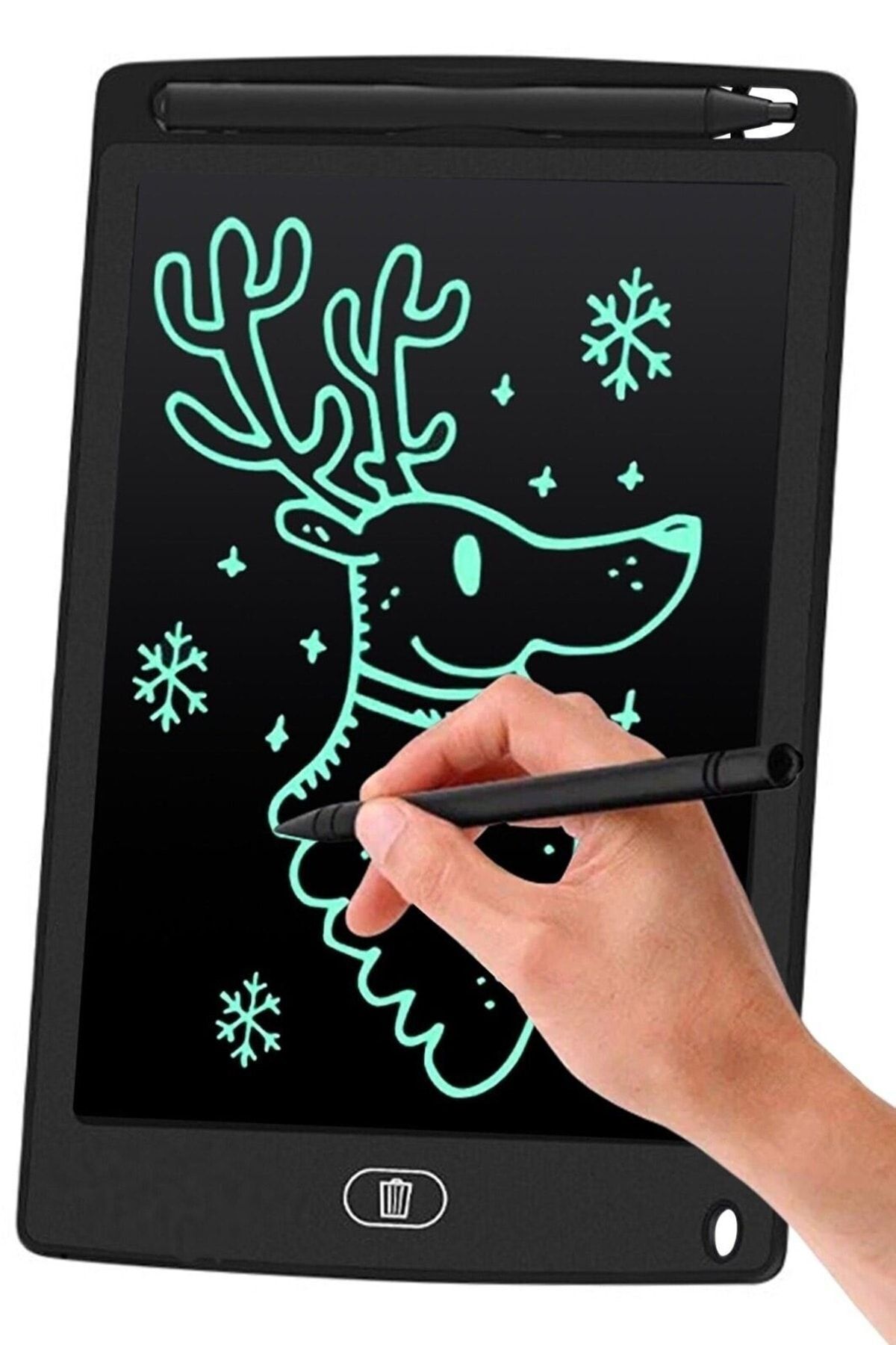 Dijital Kalemli Çizim Yazı Tahtası Not Yazma Eğitim Tableti Writing Tablet 8,5 Inç Siyah
