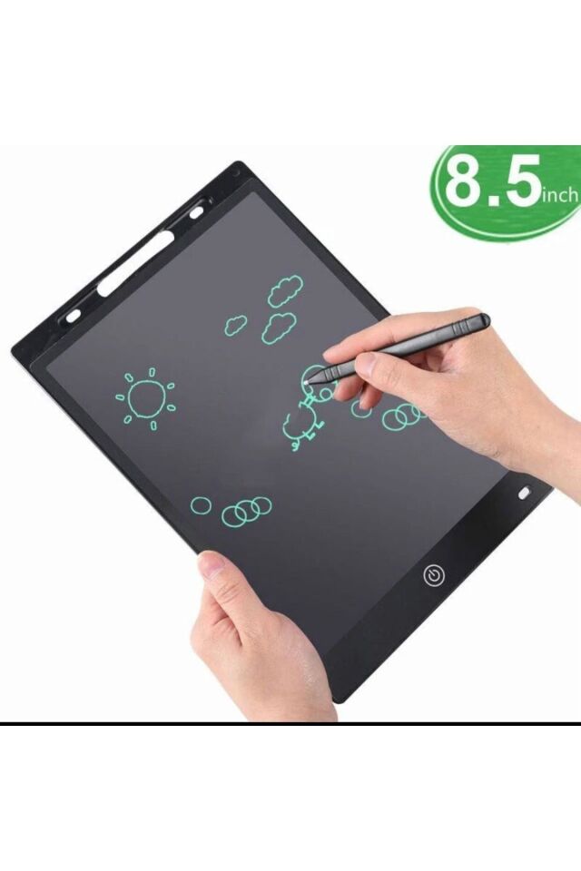 Dijital Kalemli Çizim Yazı Tahtası Not Yazma Eğitim Tableti Writing Tablet 8,5 Inç Siyah