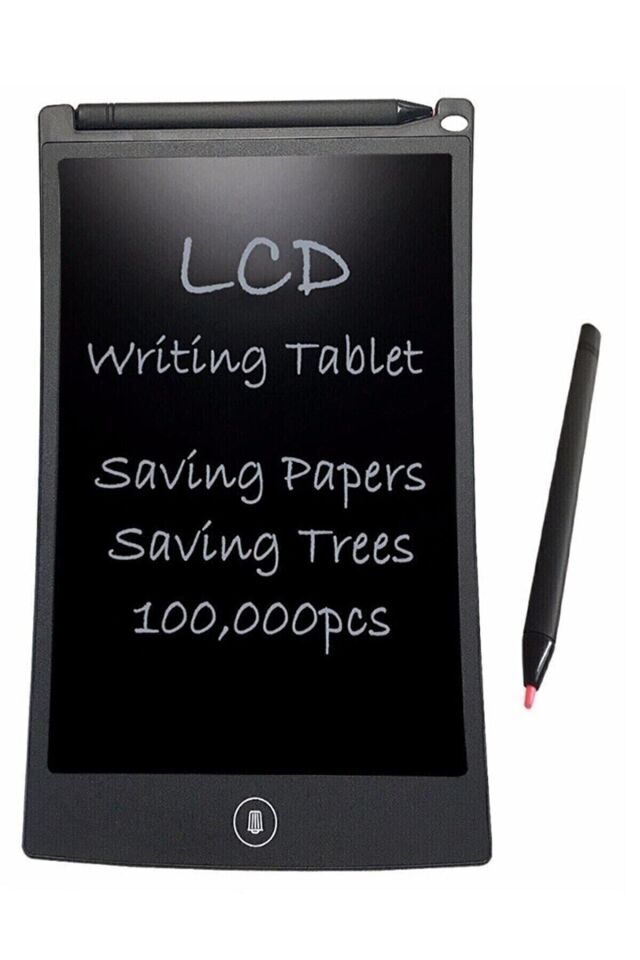 Dijital Kalemli Çizim Yazı Tahtası Not Yazma Eğitim Tableti Writing Tablet 8,5 Inç Siyah