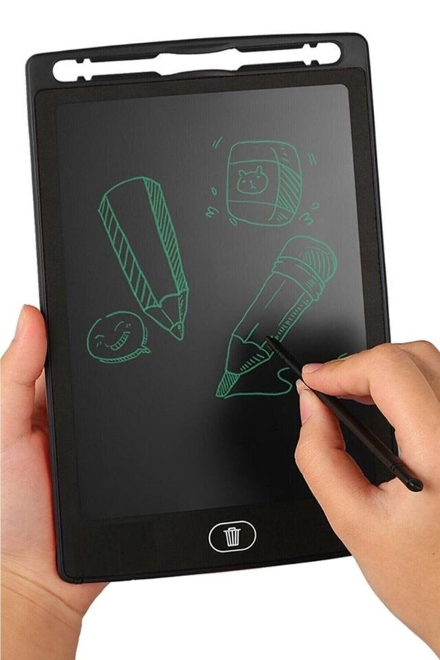 Dijital Kalemli Çizim Yazı Tahtası Not Yazma Eğitim Tableti Writing Tablet 8,5 Inç Siyah