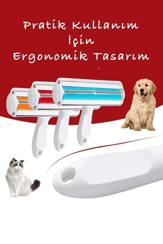 2 Yönlü Hazneli Gırgır Kedi Köpek Kıl Toz Tüy Toplayıcı Kazak Kıyafet Elbise Halı Yatak Tüy Gırgırı