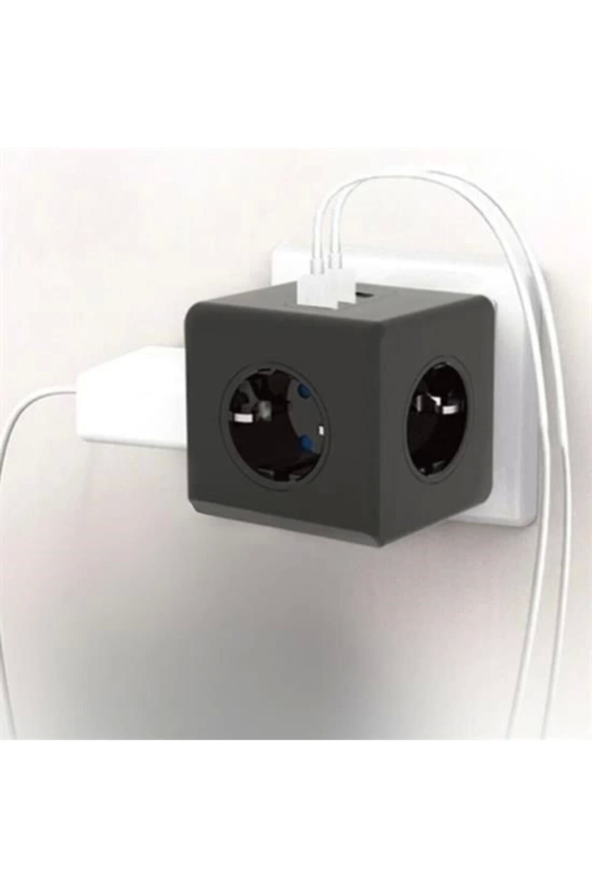 Buffer® Isıya Dayanıklı Termal Akım Korumalı Ve Çocuk Korumalı 3 Priz Girişli 3 Usb Girişli Küp Pri