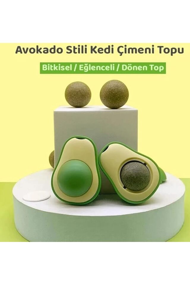 Busstier Avokado Kedi Nanesi Kedi Otu Topu Kedi Oyuncağı Yapışkanlı Catnip