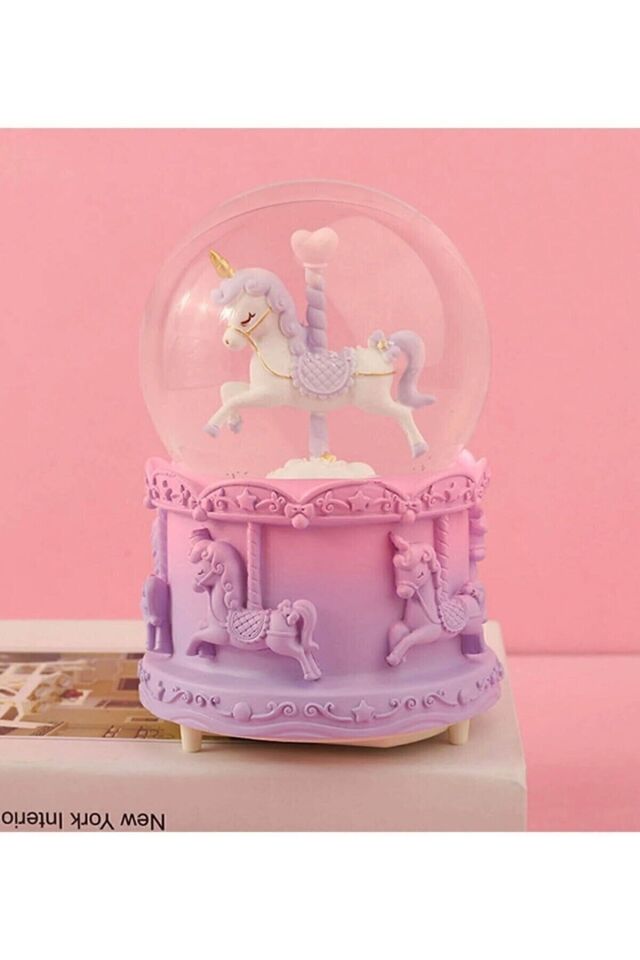 Unicorn Kar Küresi Ve Atlı Karınca Müzik Kutusu Seti ÇOK RENKLİ - Tek Ebat