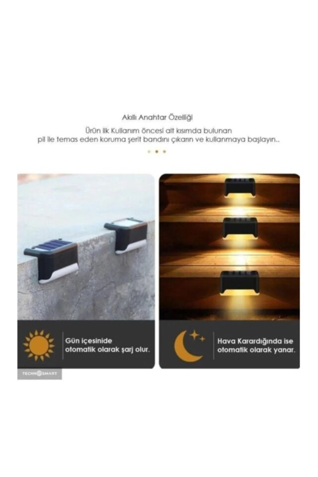 2 Adet -Modern 10 Ledli Solar Çift Taraflı Aplik Güneş Enerjili Duvar Aydınlatma Lambası (gün Işığı)