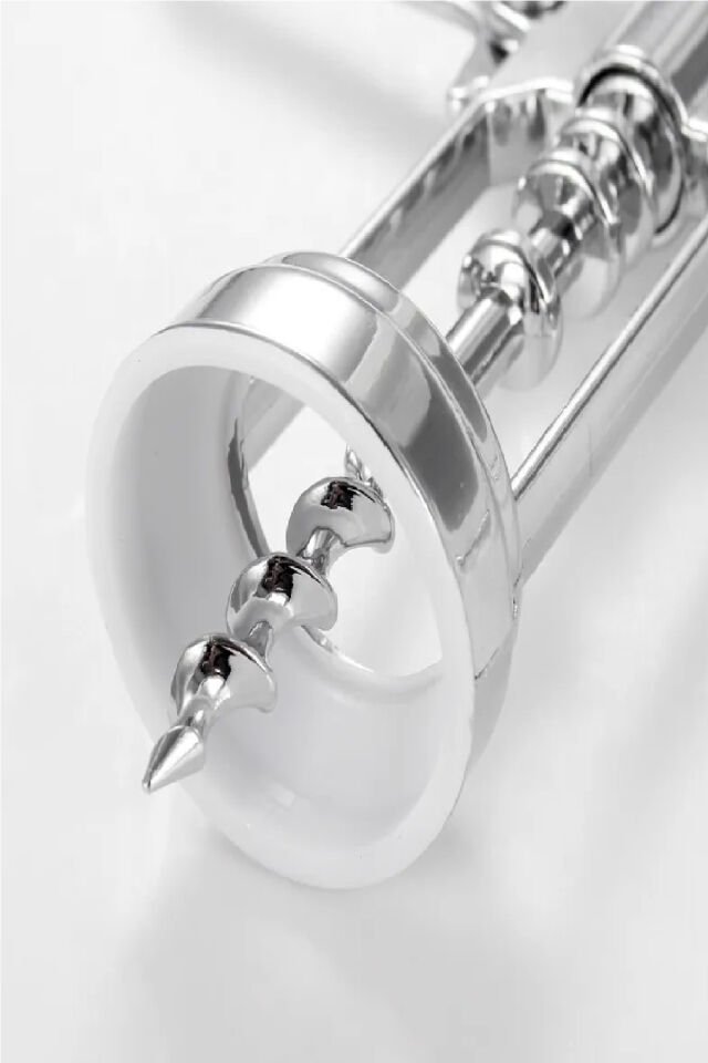 Professional Krom Tirbuşon Metal Tirbüşon Türbişon Tirbişon Şarap Açıcı Mantar Şişe Kapak Açıcı beyaz - Tek Ebat