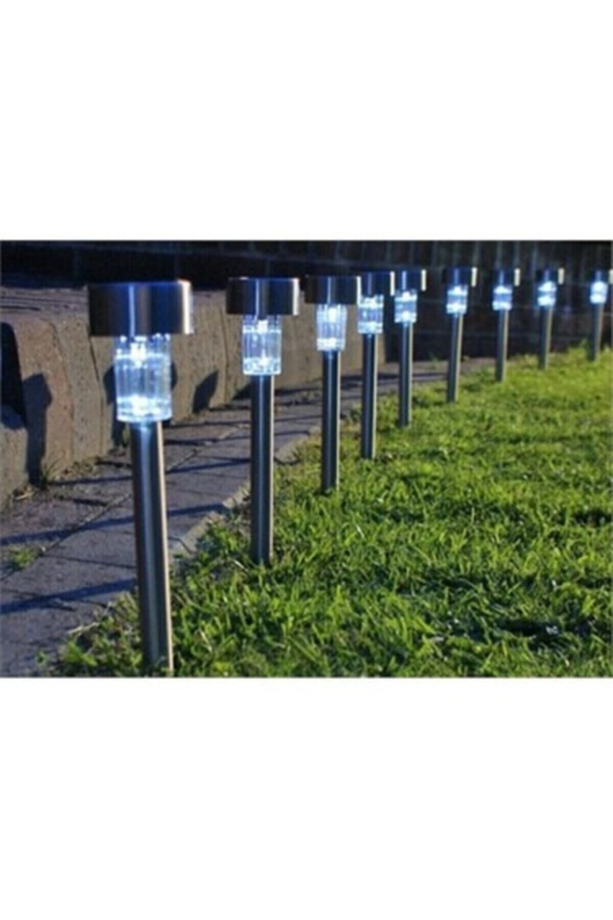 Güneş Enerjili Bahçe Aydınlatması Solar Led Saplama Renkli Işık 1 Adet Tek Ebat