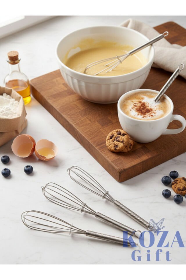 6'lı Çırpıcı Şeklinde Çay Kaşığı Mini Çırpıcı Seti