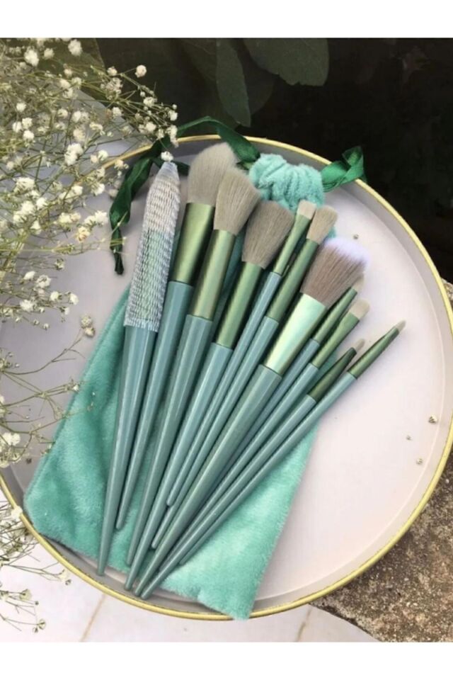 Özel Keseli 13'lü Fix Fırça Seti Yeşil