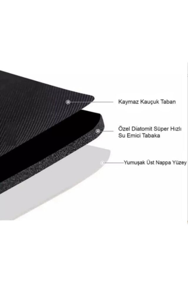 Şık Tasarım Sihirli Su Emici Banyo Lavabo Tuvalet Paspası Kaymaz Tabanlı Abdest Paspası