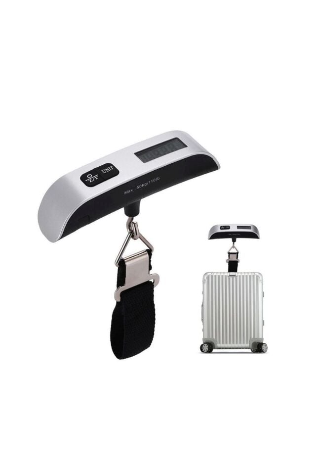 50kg Askılı El Bagaj Seyahat Tartısı Terazi Işıklı