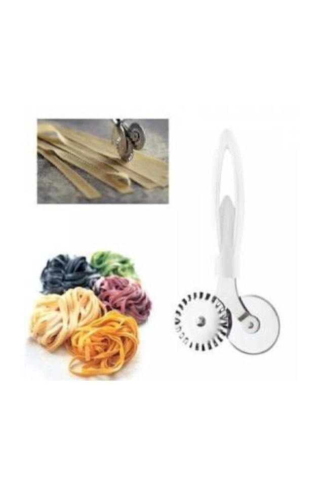 Çelik Çift Başlıklı Pizza Mantı Hamur Kesici Kesme Bıçağı Hamur Ruleti Hamur Şekillendirme Makinesi