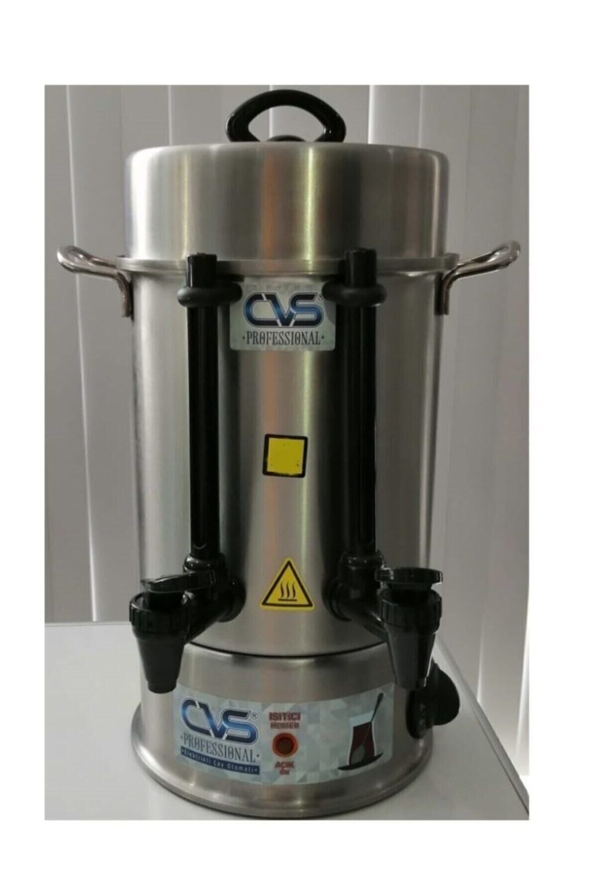 Dn 91105 . 40 Bardak Elektrikli Termostatlı 4 Lt Paslanmaz Çelik Semaver Çay Otomatı Makinesi