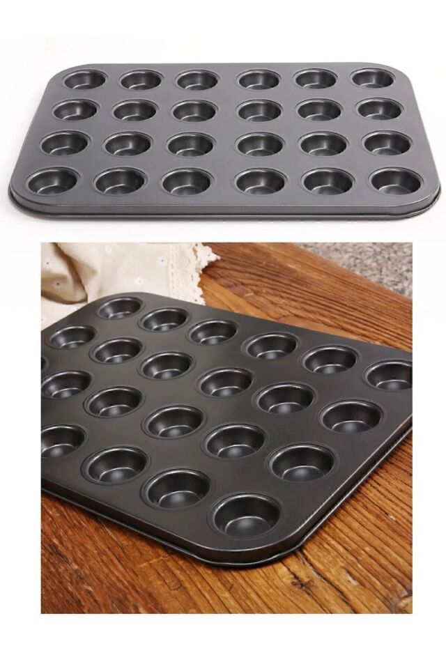 Muffin Kalıbı 24 Bölmeli Tartolet Kalıbı 24lü Kek Kalıbı Çok Amaçlı Kalıp