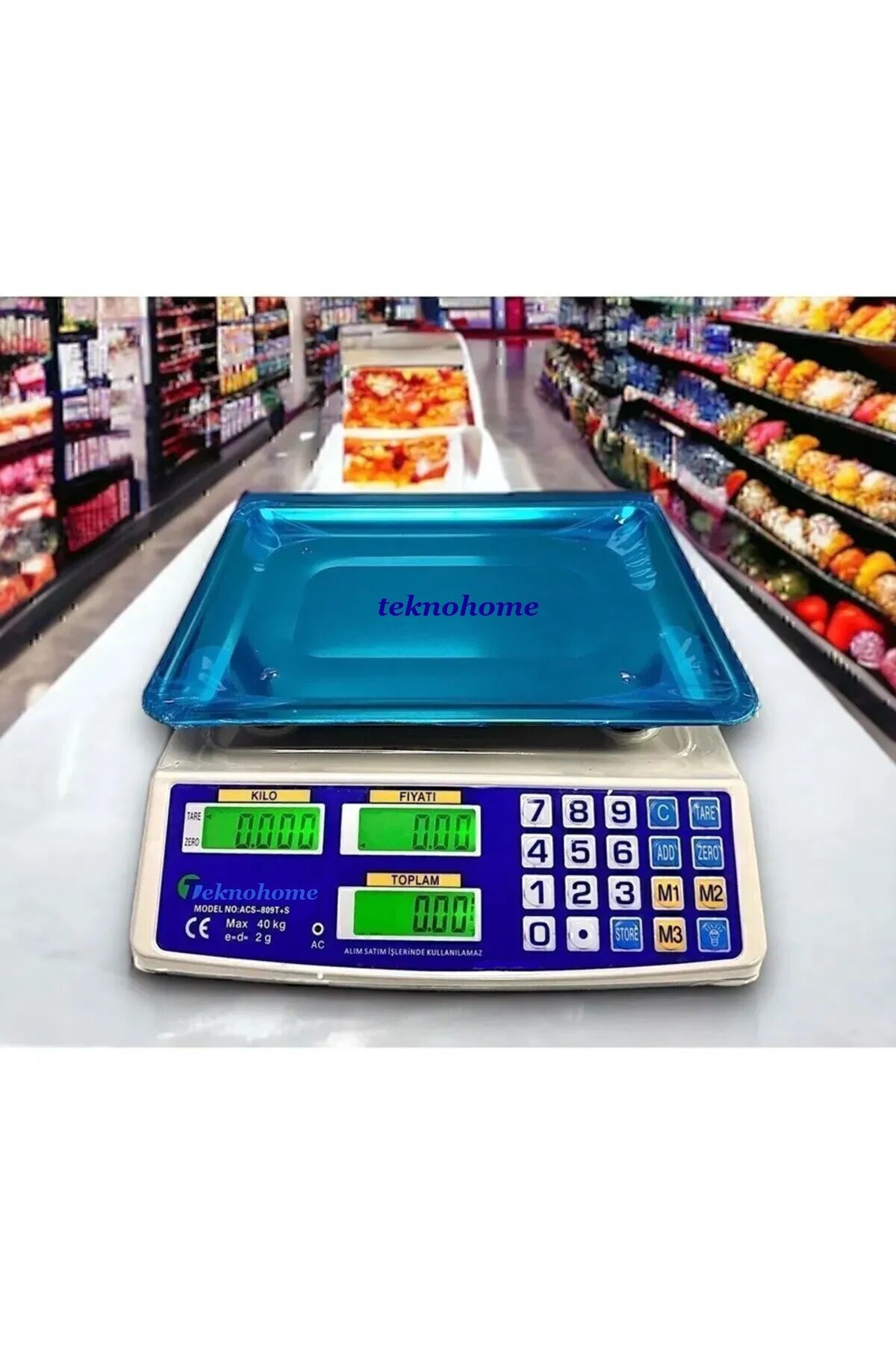 Elektronik Şarjlı 40 Kg Terazi Hassas Bakkal Market Kasap Terazisi Tezgah Üstü Terazi Tek Ebat