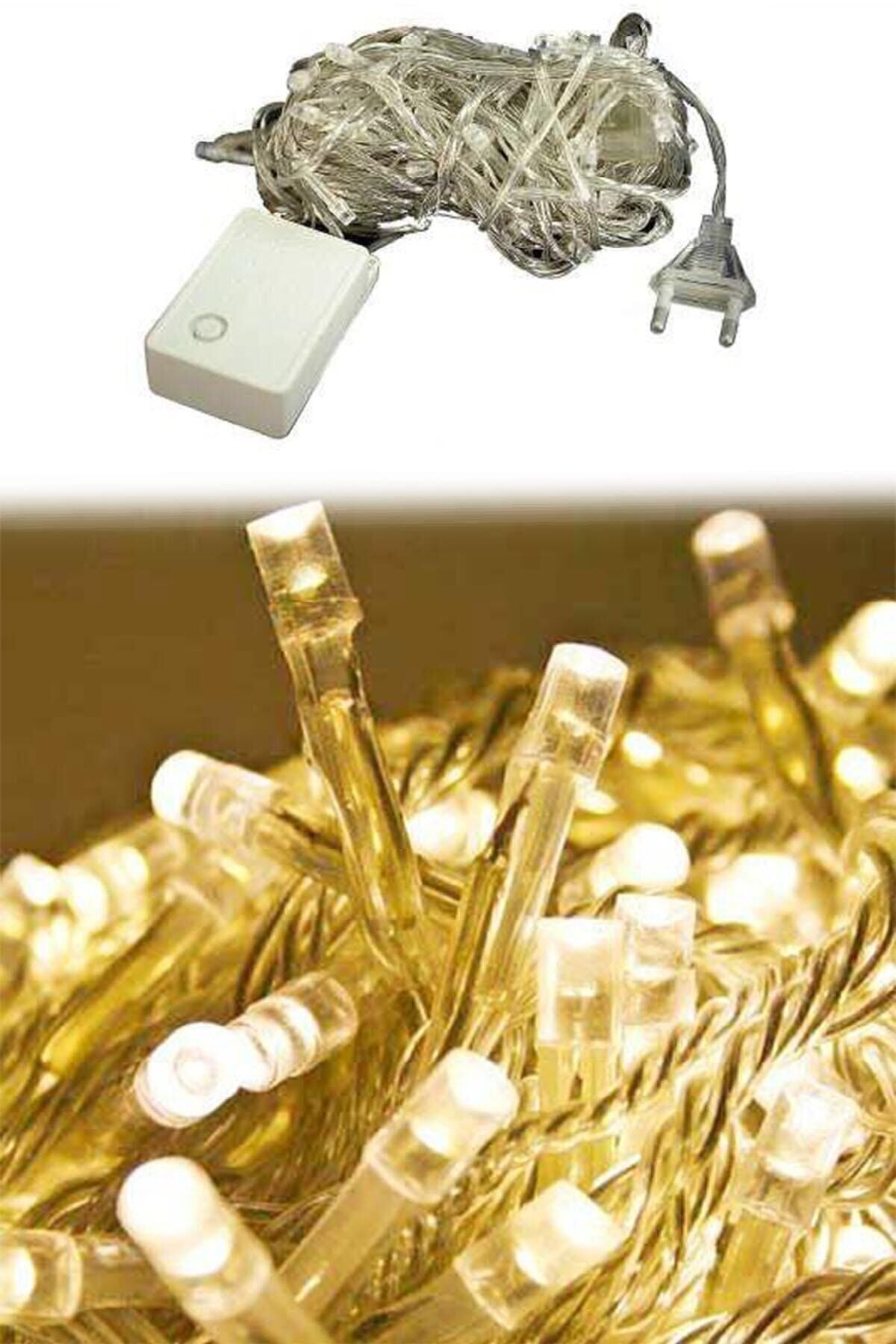 100 Ledli Fişli Led Işık - Ampul- Dekor Lambası 10m Günışığı Yılbaşı Ağacı Işığı GÜNIŞIĞI - Tek Ebat