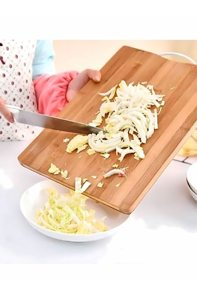 Kesme Tahtası 2'li Antibakteriyel Doğal Kesme Tahtası Seti 20x30 - 24-34 Cm