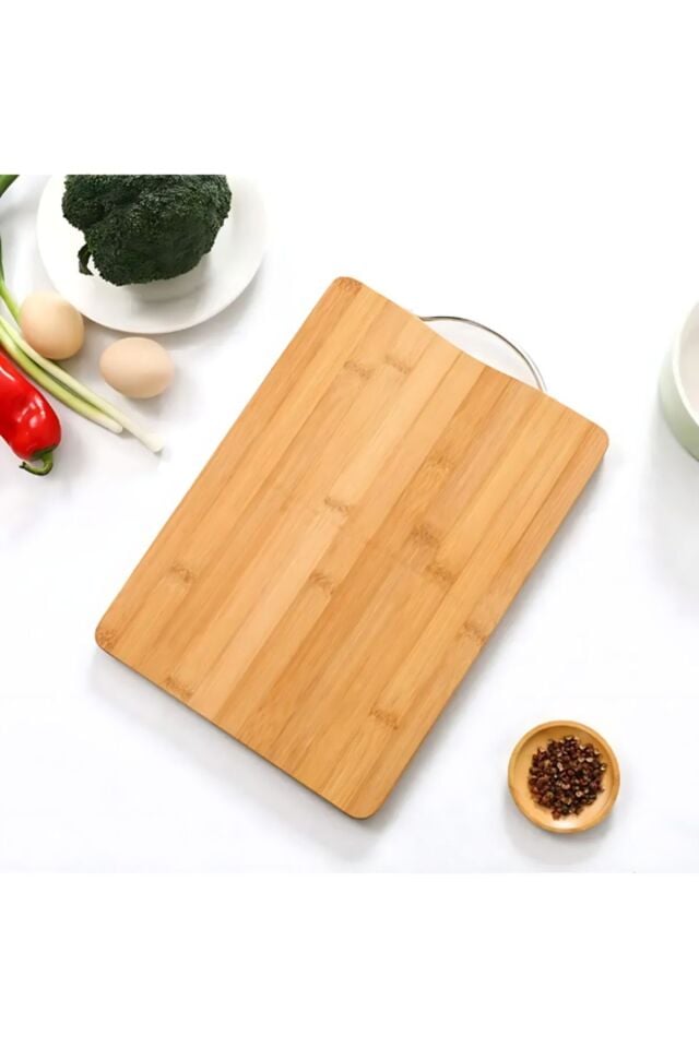 Kesme Tahtası 2'li Antibakteriyel Doğal Kesme Tahtası Seti 20x30 - 24-34 Cm