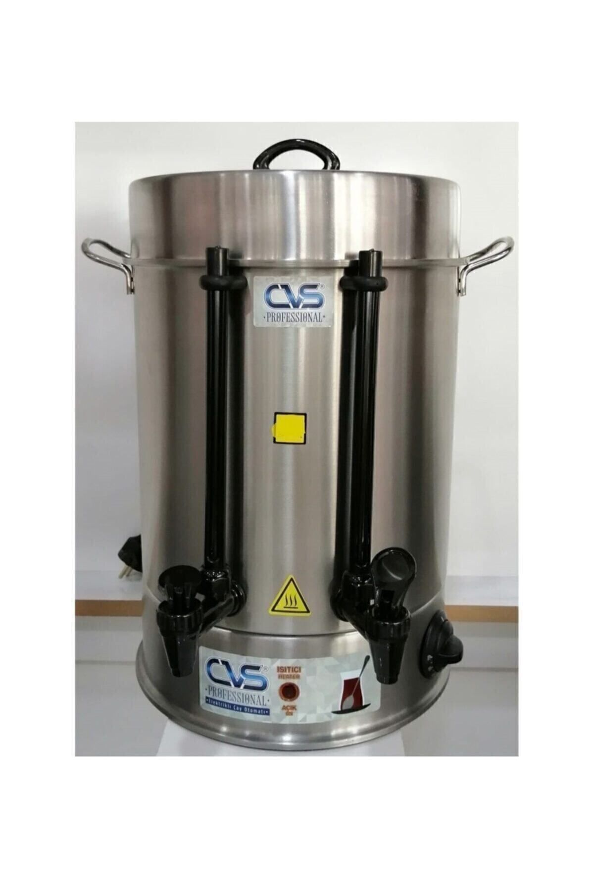 Dn 91107 . 80 Bardak Elektrikli Termostatlı 8 Lt Paslanmaz Çelik Semaver Çay Otomatı Makinesi