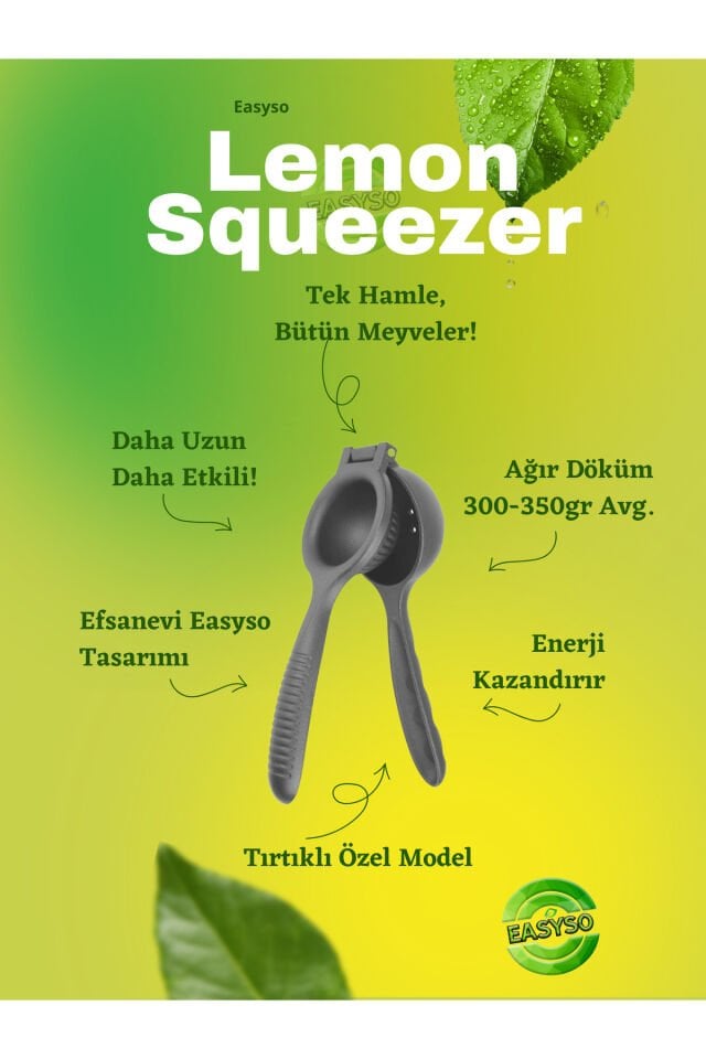 Döküm Limon Sıkacağı Gerçek Döküm Siyah