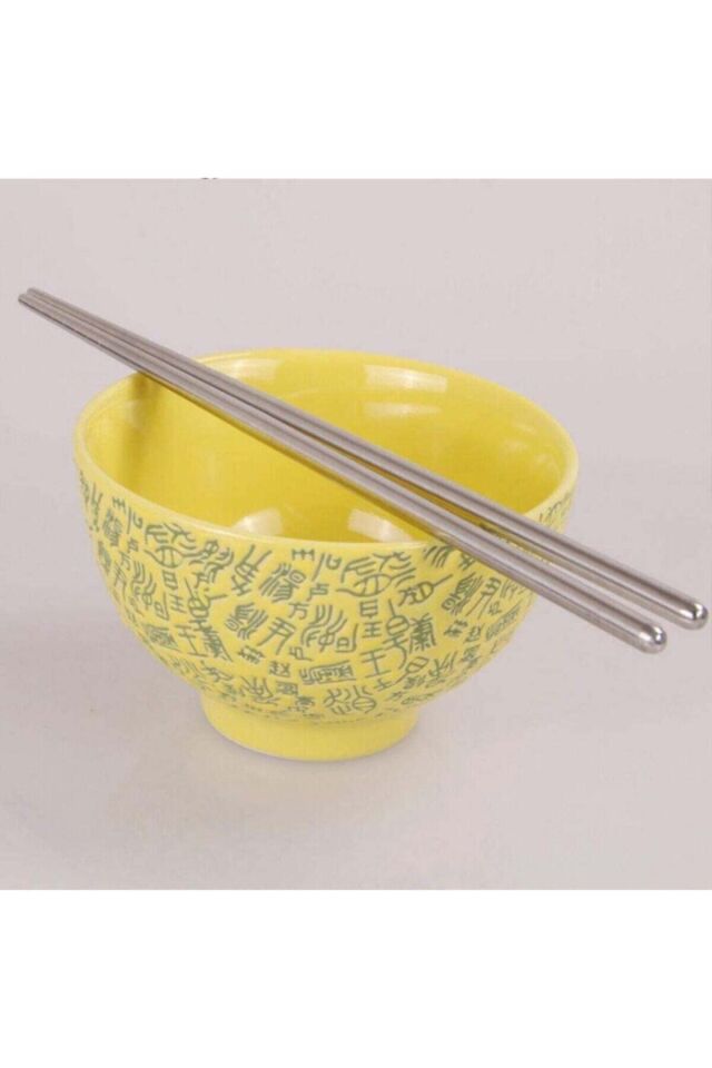 Metal Chopstick Paslanmaz Çelik Çin Çubuğu 5'li