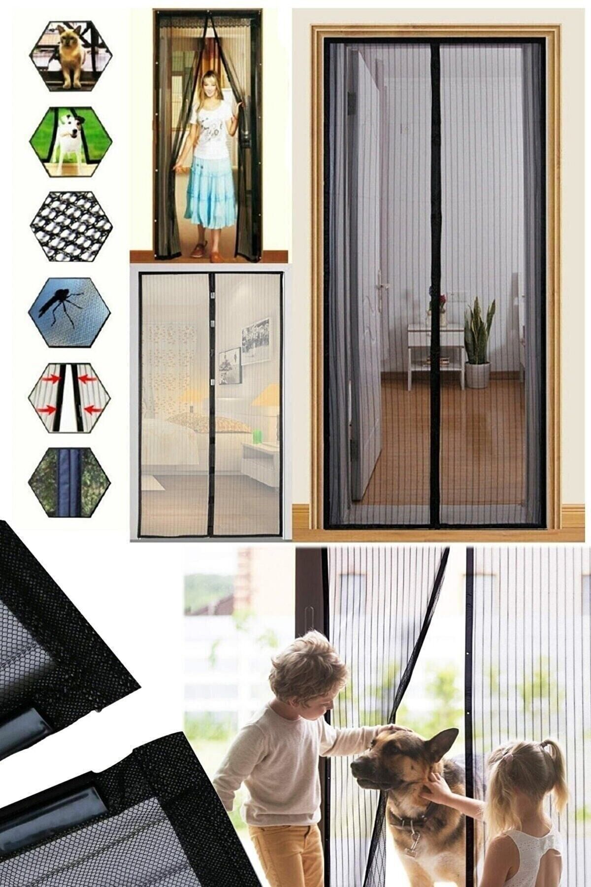 Beyaz Pratik Manyetik Mıknatıslı Kapı Sinekliği Tülü 90 X 210 Cm 90 x 210 Mıknatıslı Tül