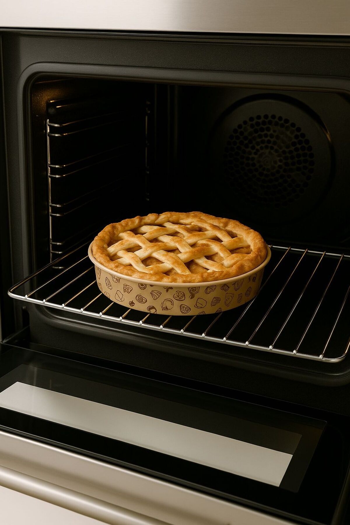 Fırınlanabilir Kraft Tart Kalıbı Elmalı Tart, cheesecake, kek Isıya Dayanıklı Tek Kullanımlık Kalıp Kahverengi - Tek Ebat