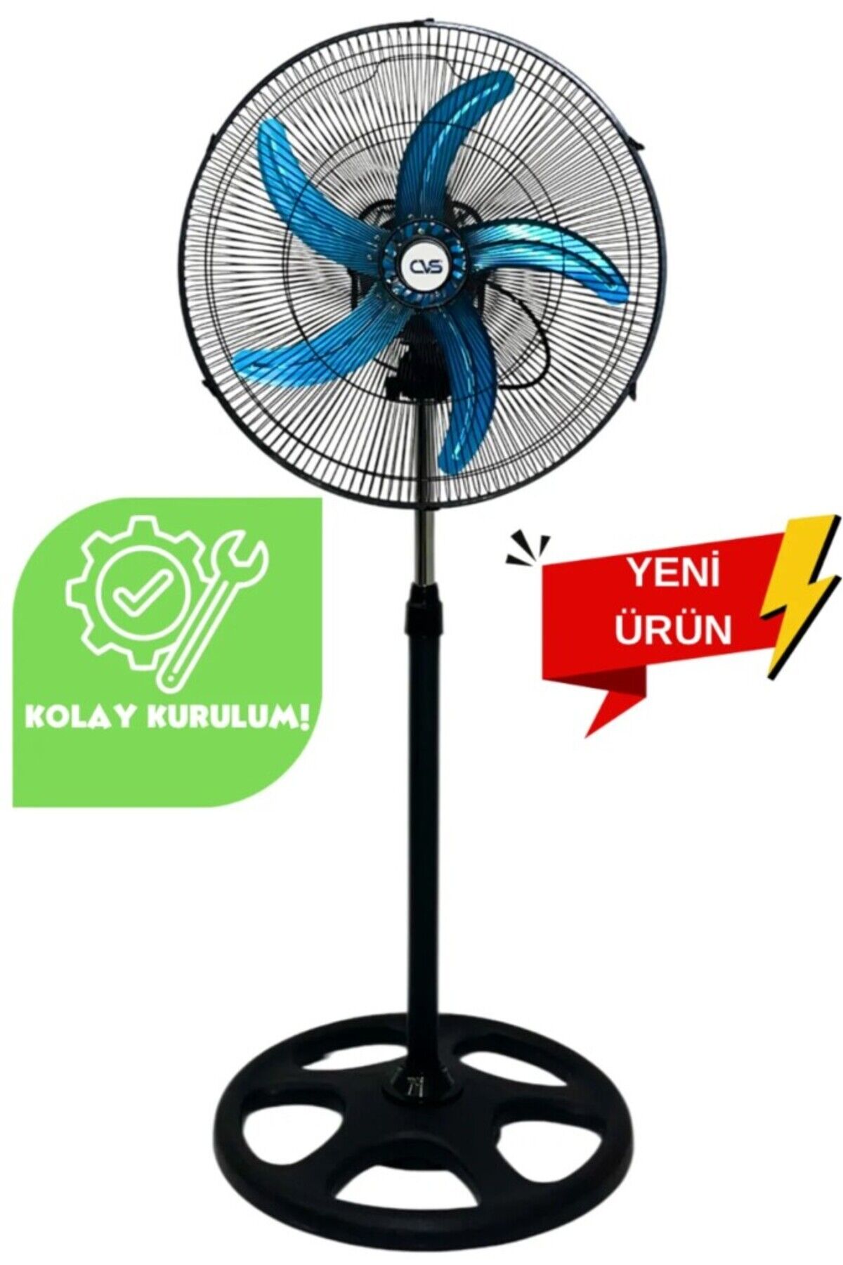 Venüs 18'' Sanayi Tipi Çelik Vantilatör 4 Salınım 85w 91022