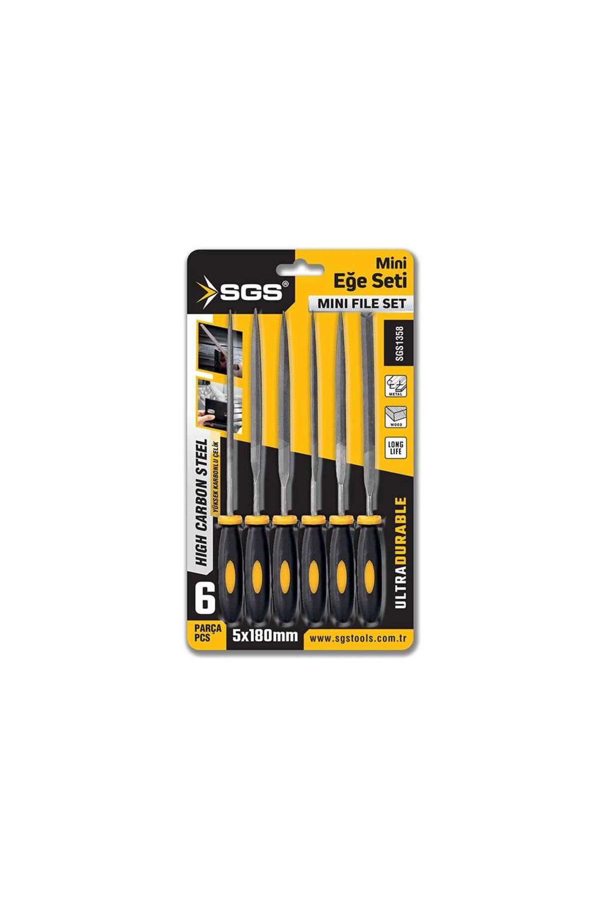 6 PARÇA MİNİ EĞE SETİ 5*180 MM Tek Ebat